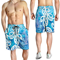 Hammerhead Shark Tattoo New Zealand Shorts for Men Maori Galaxy Mangopare Pattern LT14 - Polynesian Pride
