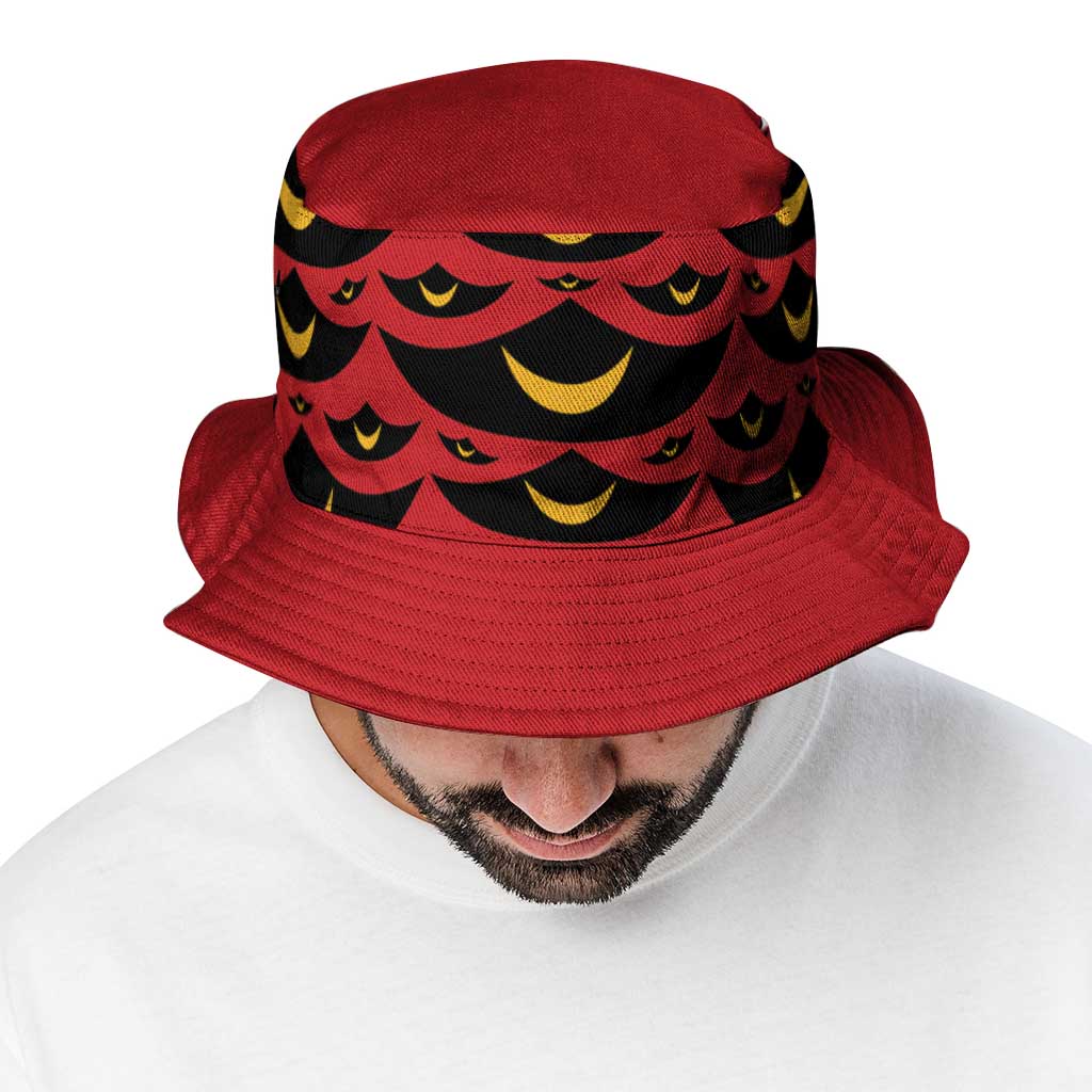 Hawaii Ahu Ula Inspired Bucket Hat Red Version LT05 - Polynesian Pride