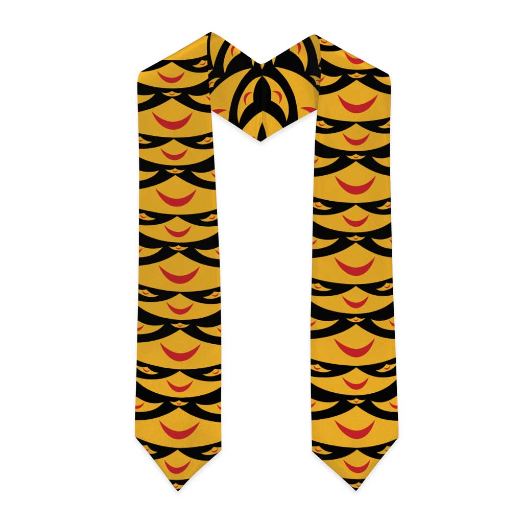 Hawaii Ahu Ula Inspired Graduation Stole Black Version