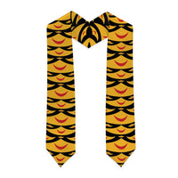 Hawaii Ahu Ula Inspired Graduation Stole Black Version