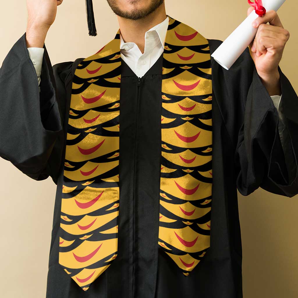 Hawaii Ahu Ula Inspired Graduation Stole Black Version