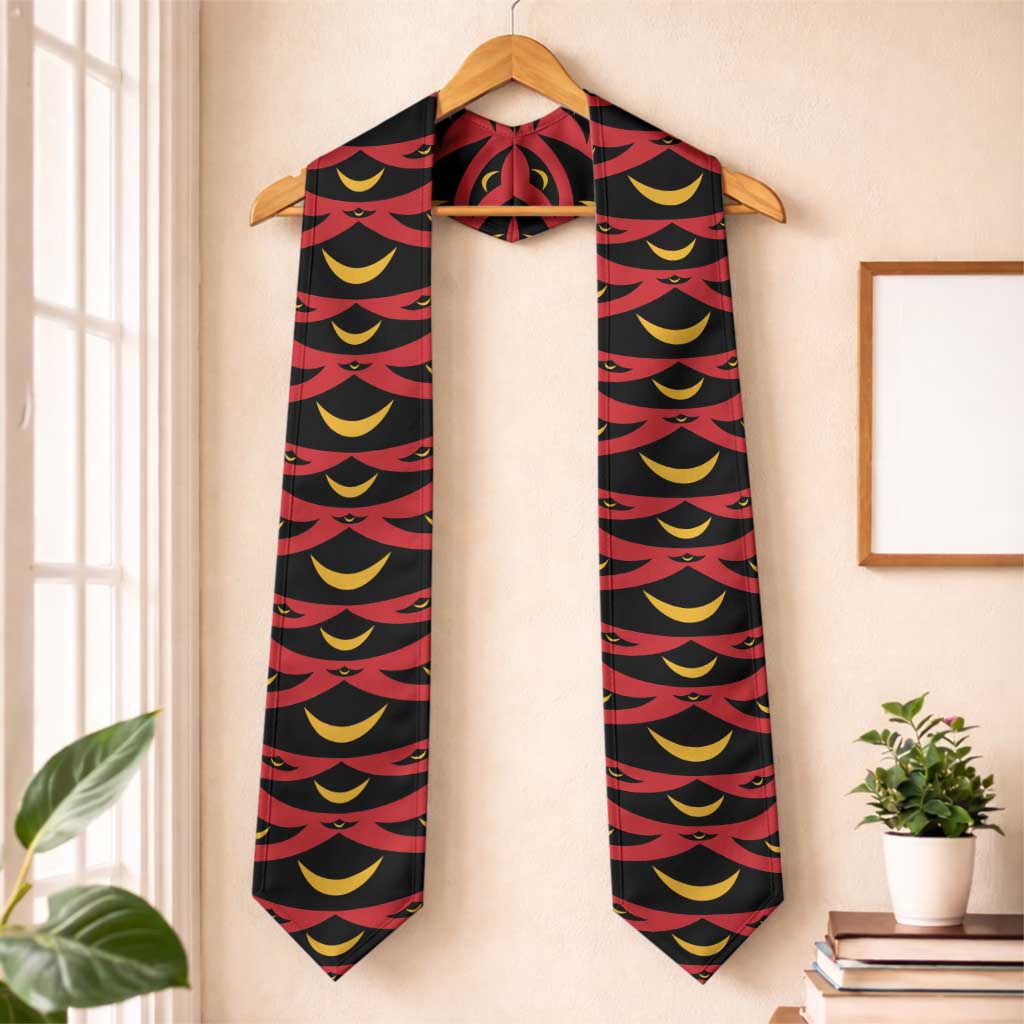 Hawaii Ahu Ula Inspired Graduation Stole Red Version