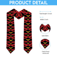 Hawaii Ahu Ula Inspired Graduation Stole Red Version