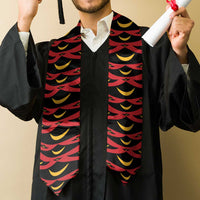 Hawaii Ahu Ula Inspired Graduation Stole Red Version