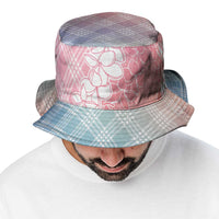 Hawaii Aloha Plumeria Lei Pastel Candy Palaka Bucket Hat LT7 - Polynesian Pride