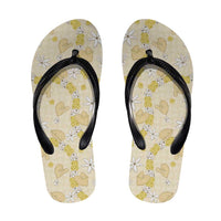 Hawaii Anthurium Tiare Pikake Lei Flip Flops Melemele Lauhala Art Pattern