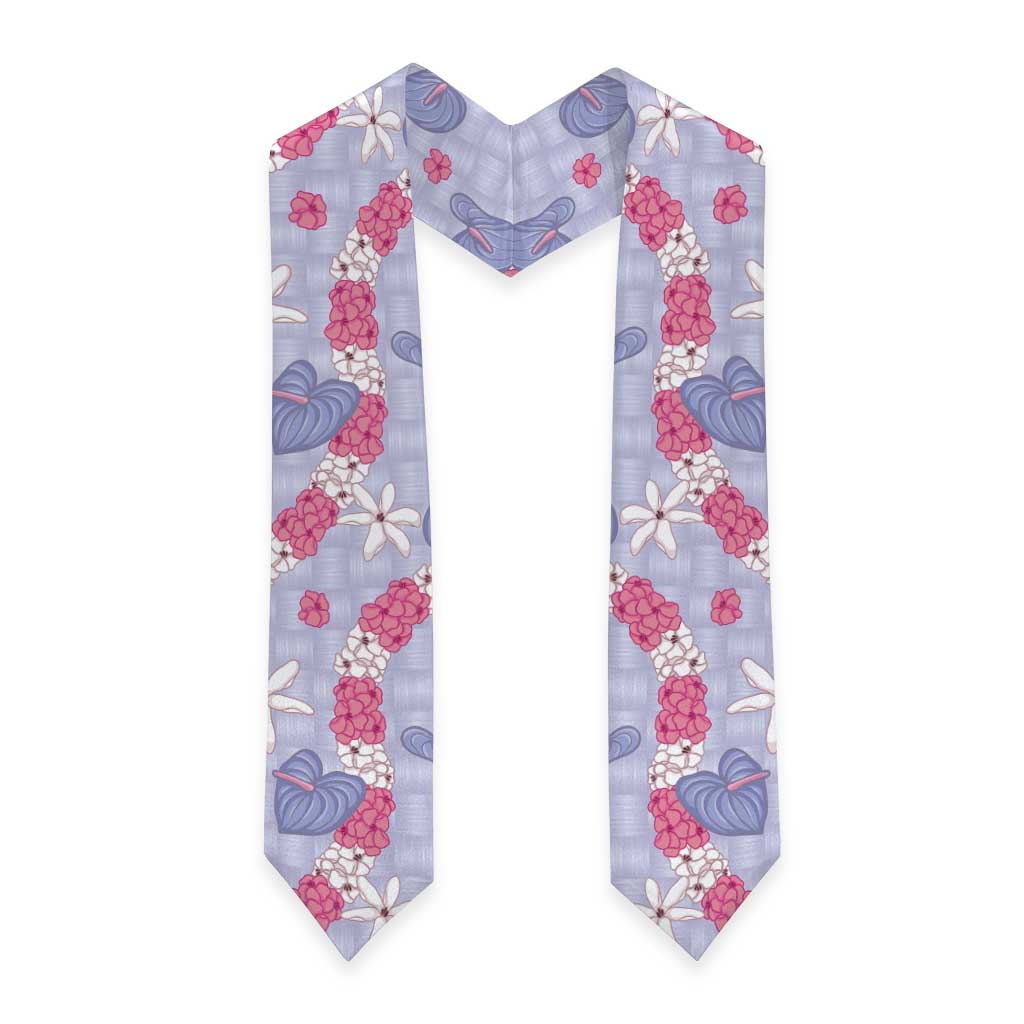 Hawaii Anthurium Tiare Pikake Lei Graduation Stole Poni Lauhala Art Pattern
