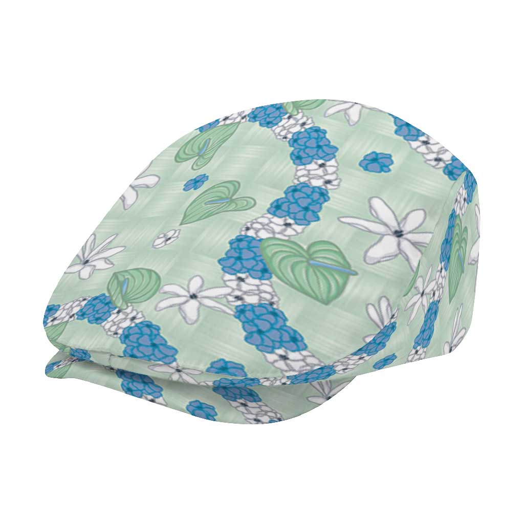 Hawaii Anthurium Tiare Pikake Lei Jeff Hat Omaomao Lauhala Art Pattern