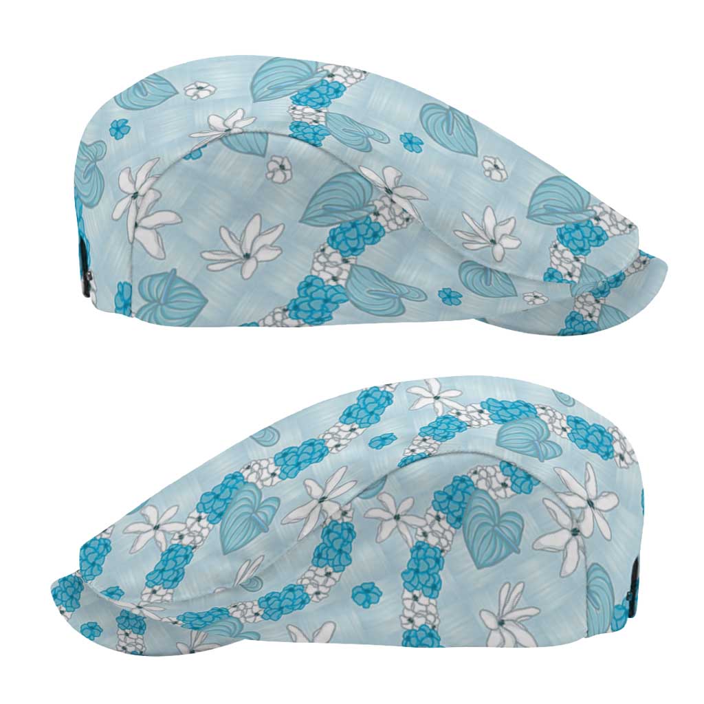 Hawaii Anthurium Tiare Pikake Lei Jeff Hat UliUli Lauhala Art Pattern