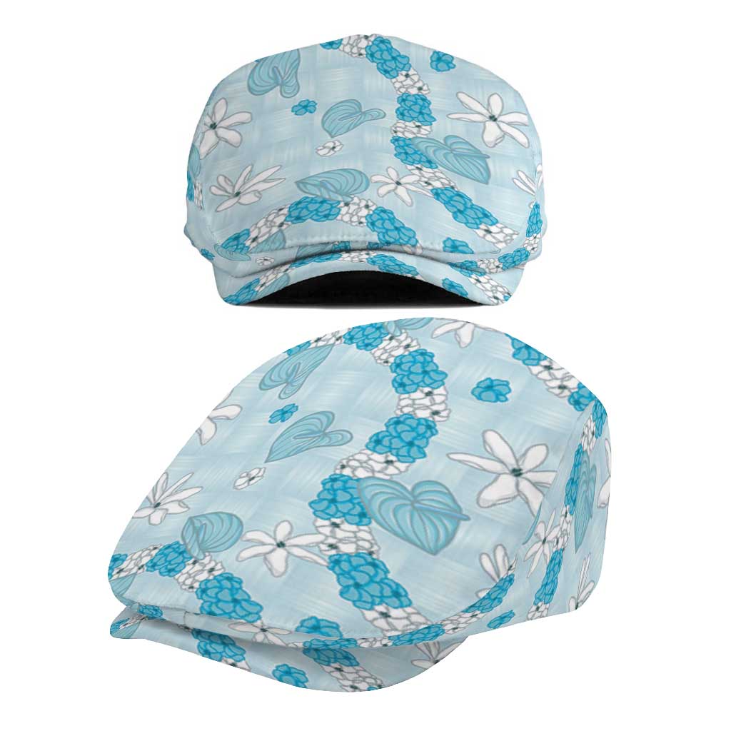 Hawaii Anthurium Tiare Pikake Lei Jeff Hat UliUli Lauhala Art Pattern