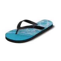 Hawaii Breadfruit Palaka Flip Flops Polu Maile Lei - Polynesian Pride