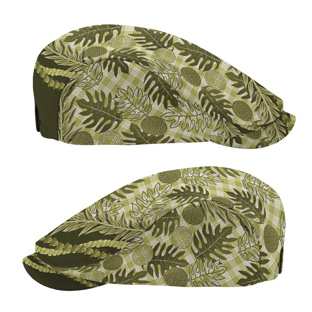 Hawaii Breadfruit Palaka Jeff Hat Omaomao Maile Lei - Polynesian Pride