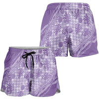 Hawaii Breadfruit Palaka Shorts for Women Poni Maile Lei LT9 - Polynesian Pride