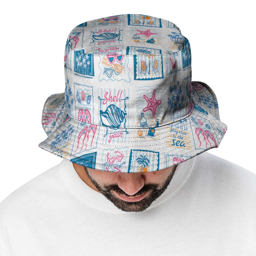 Hawaii Coastal Summer Postcard Bucket Hat LT01 - Polynesian Pride