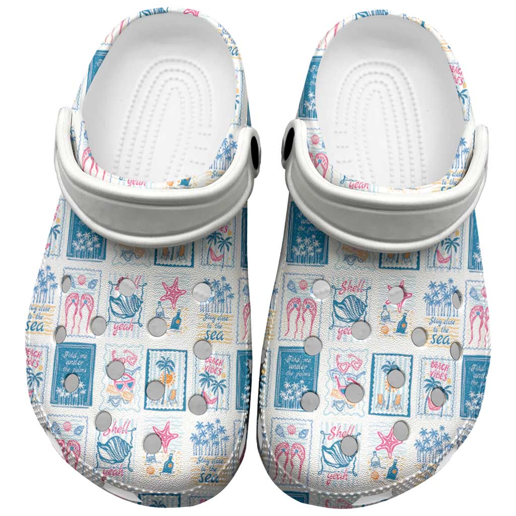 Hawaii Coastal Summer Postcard Clogs Shoes LT01 Multicolor - Polynesian Pride