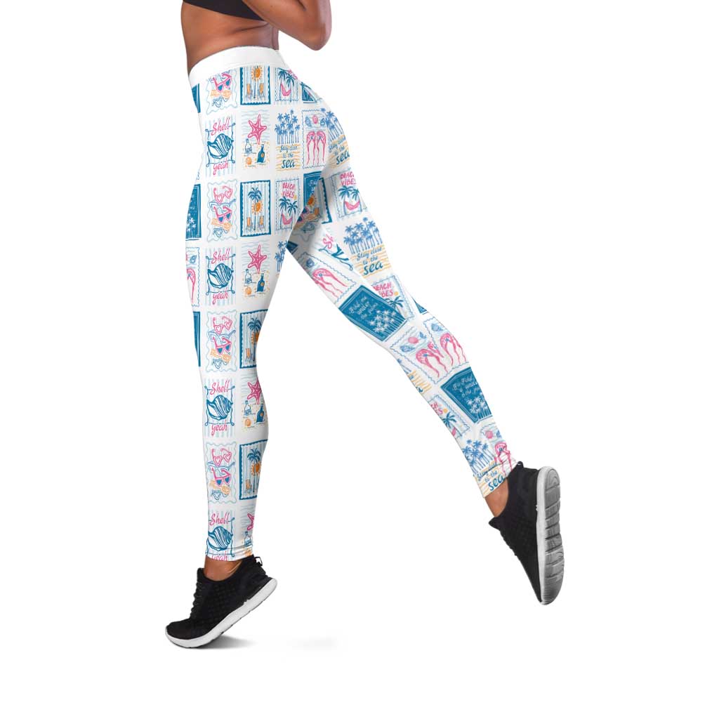 Hawaii Coastal Summer Postcard Leggings LT01 Multicolor - Polynesian Pride