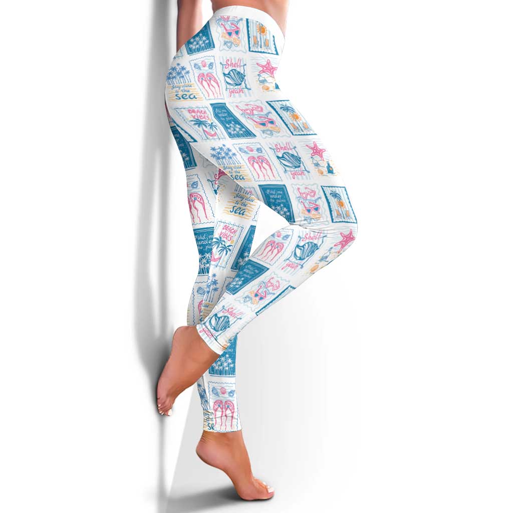 Hawaii Coastal Summer Postcard Leggings LT01 - Polynesian Pride