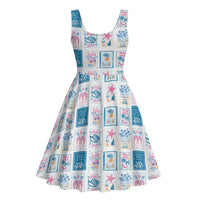 Hawaii Coastal Summer Postcard Midi Dress LT01 - Polynesian Pride