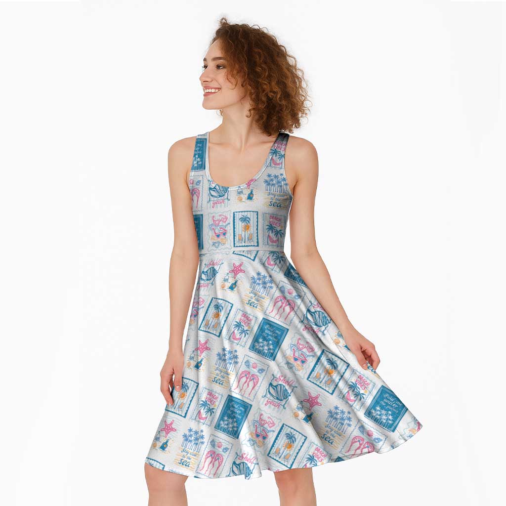 Hawaii Coastal Summer Postcard Midi Dress LT01 - Polynesian Pride