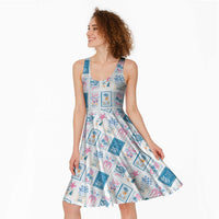 Hawaii Coastal Summer Postcard Midi Dress LT01 - Polynesian Pride