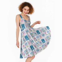Hawaii Coastal Summer Postcard Midi Dress LT01 - Polynesian Pride