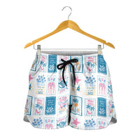 Hawaii Coastal Summer Postcard Shorts for Women LT01 - Polynesian Pride
