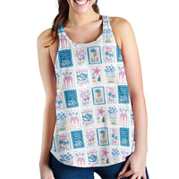 Hawaii Coastal Summer Postcard Women Racerback Tank LT01 - Polynesian Pride