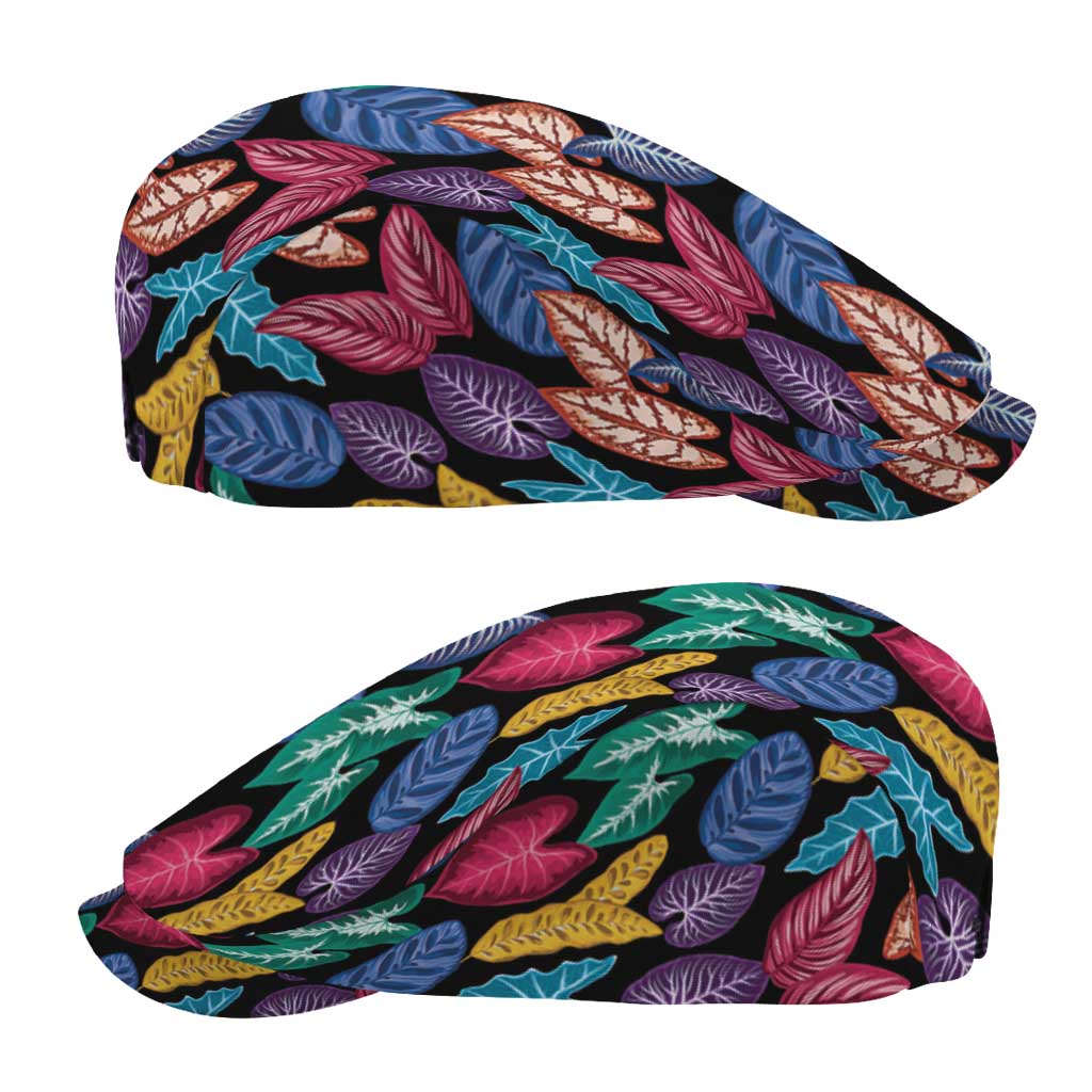 Hawaii Colorful Tropical Leaves Jeff Hat LT01 - Polynesian Pride