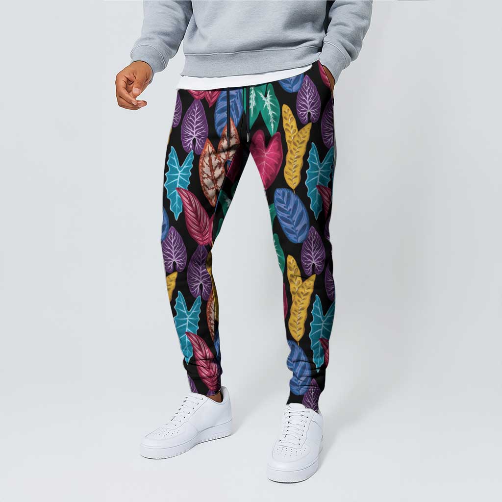 Hawaii Colorful Tropical Leaves Jogger Pants LT01 - Polynesian Pride