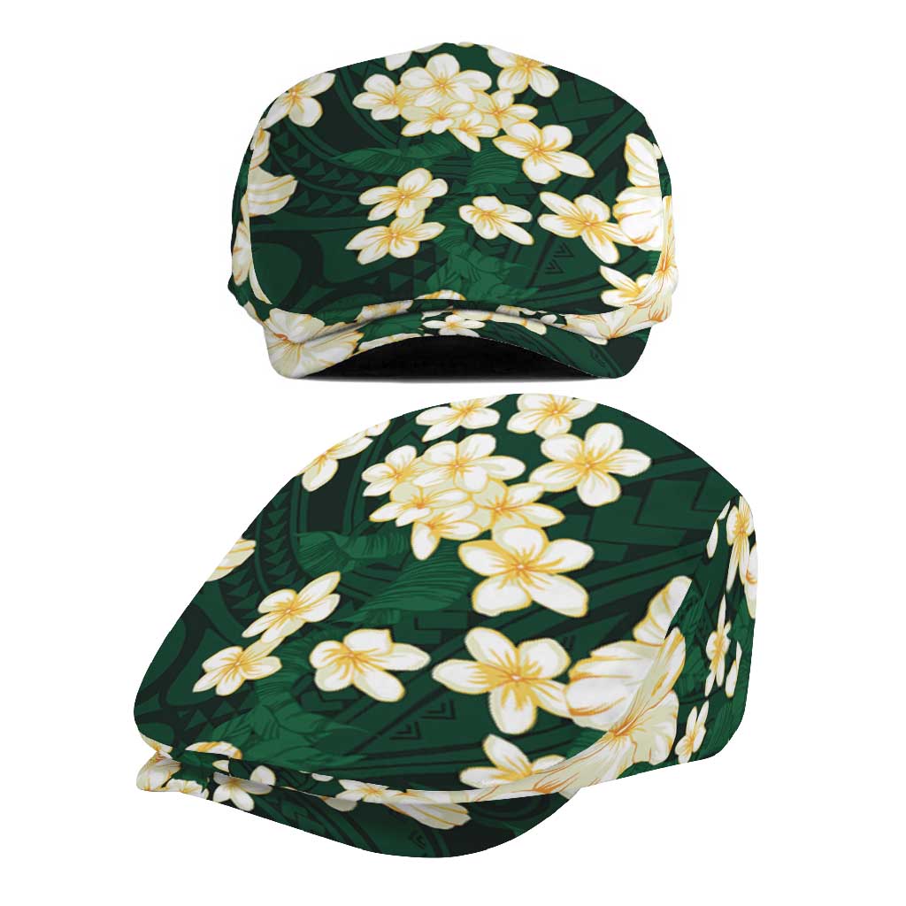 Hawaii Hibiscus Plumeria Green Jeff Hat Polynesian Pattern LT01 - Polynesian Pride