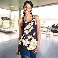 Hawaii Hibiscus Plumeria Purple Women Racerback Tank Polynesian Pattern LT01 - Polynesian Pride