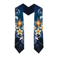 Hawaii Honu Graduation Stole Polynesian Curves Plumeria