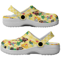 Hawaii Hula Girl Tropical Clogs Shoes Yellow Palaka LT01 - Polynesian Pride