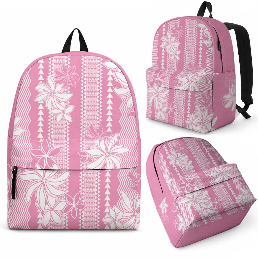 Hawaii Kakau Tribal Backpack With Pink Tiare LT05 - Polynesian Pride