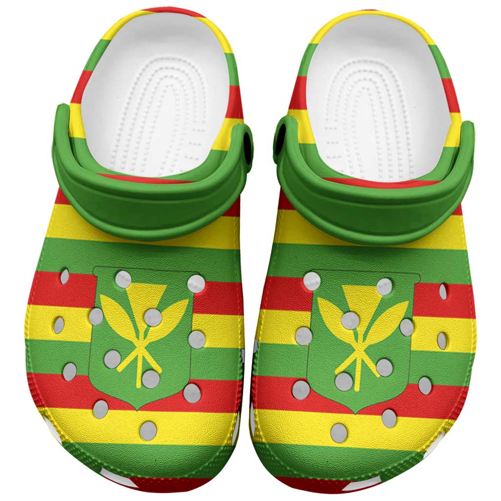 Hawaii Kanaka Maoli Clogs Shoes Heritage Palette Flag-Inspired LT01 Multicolor - Polynesian Pride