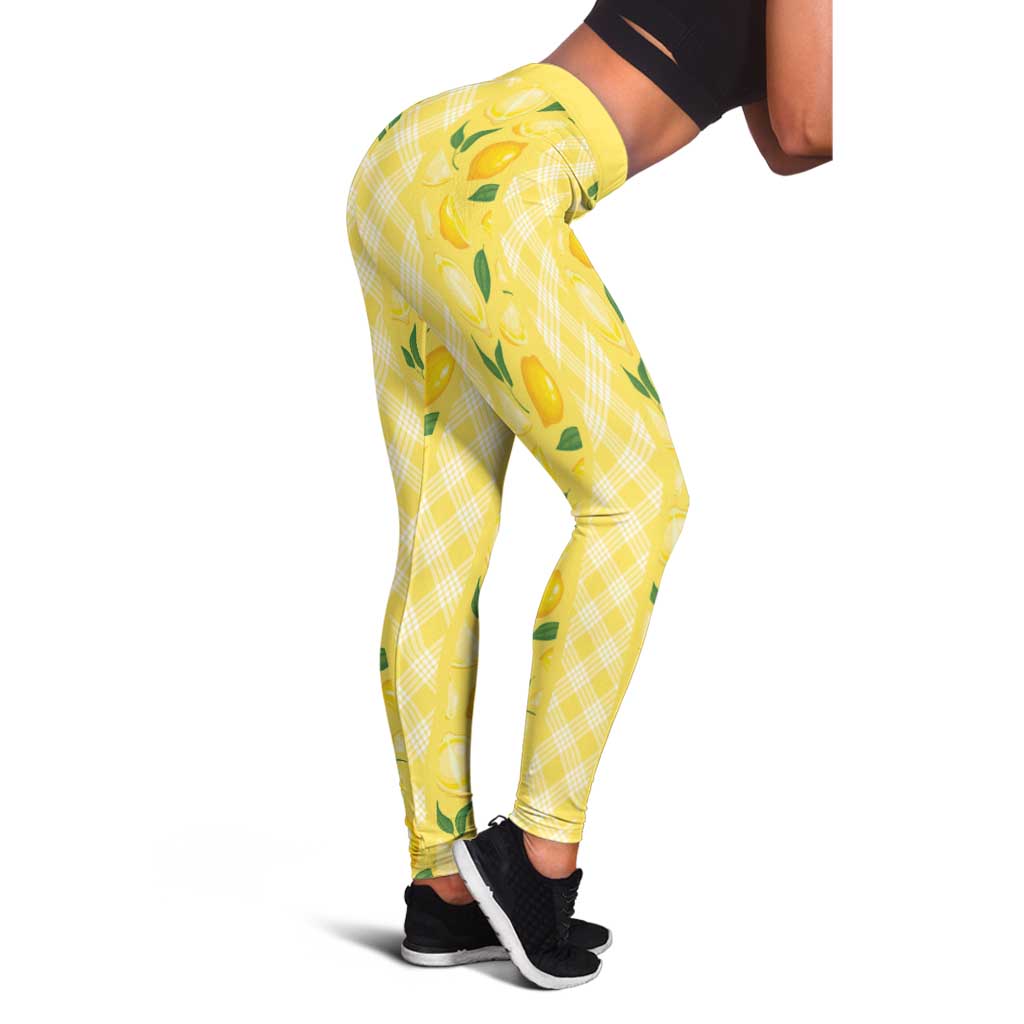 Hawaii Lemon Palaka Leggings Striped Stylized