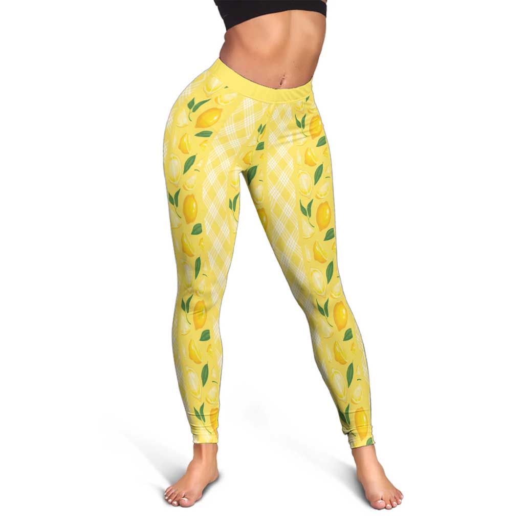 Hawaii Lemon Palaka Leggings Striped Stylized