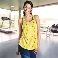 Hawaii Lemon Palaka Women Racerback Tank Striped Stylized