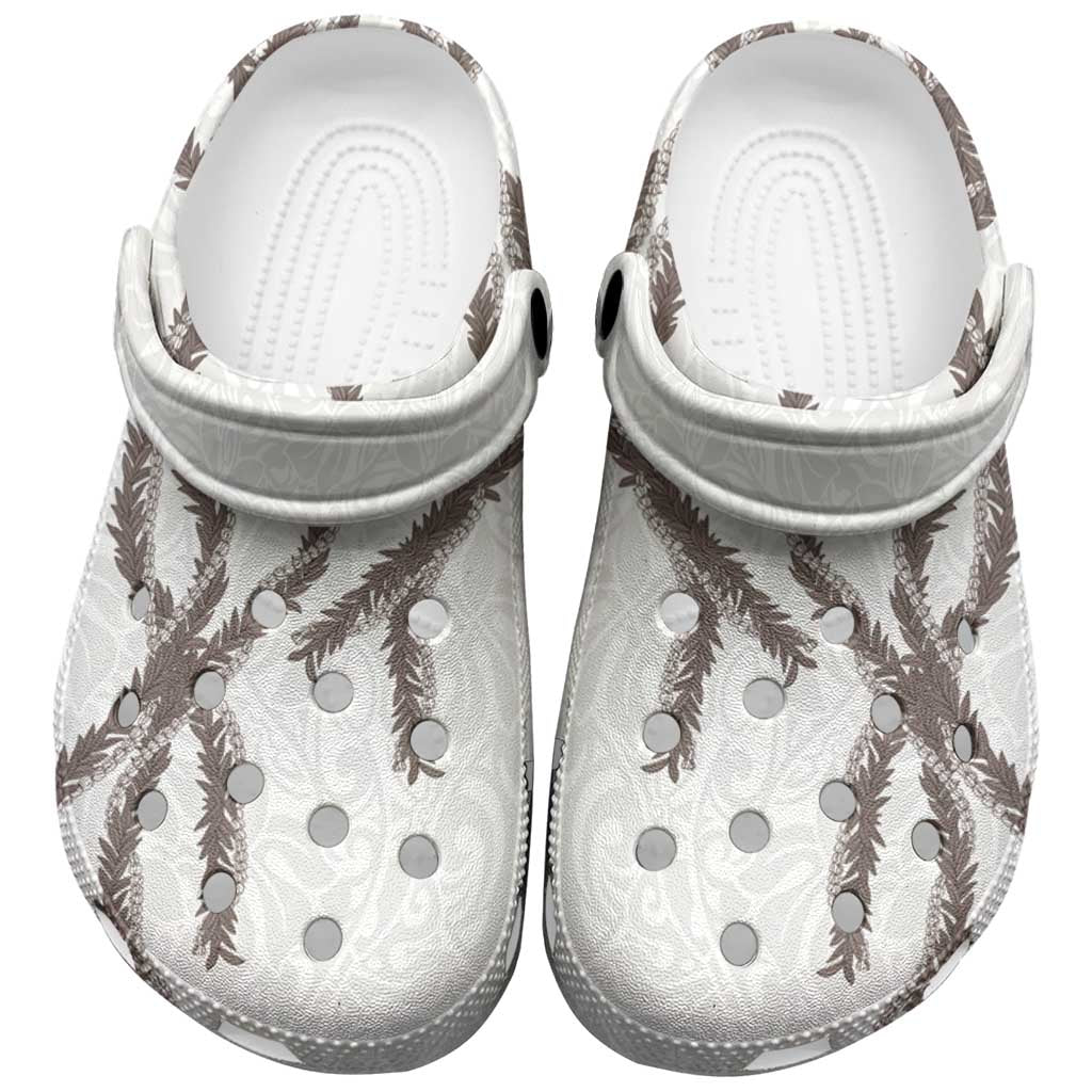 Hawaii Maile Lei Clogs Shoes Aloha The Grey Color