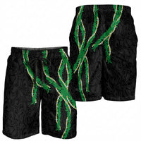 Hawaii Maile Lei Shorts for Men Aloha Black Color LT03 - Polynesian Pride