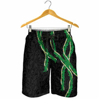 Hawaii Maile Lei Shorts for Men Aloha Black Color LT03 - Polynesian Pride