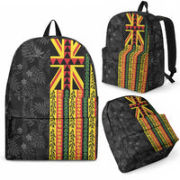 Hawaii Maoli Spirit Backpack Kakau Pattern With Flower Lei LT05 - Polynesian Pride