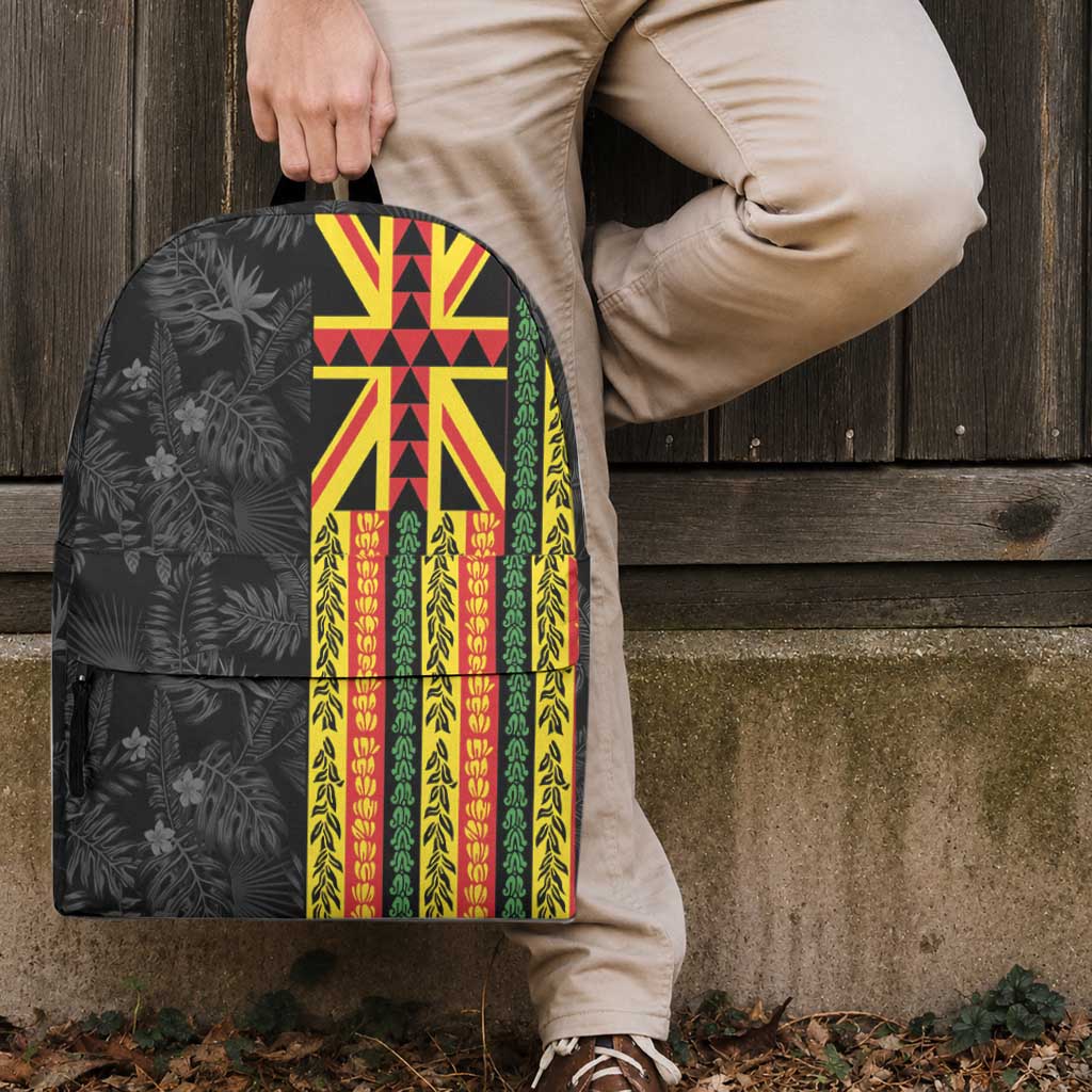 Hawaii Maoli Spirit Backpack Kakau Pattern With Flower Lei LT05 - Polynesian Pride