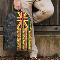 Hawaii Maoli Spirit Backpack Kakau Pattern With Flower Lei LT05 - Polynesian Pride