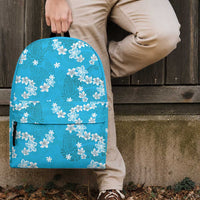 Hawaii Monstera Deliciosa Backpack Blue Plumeria Polynesian Pattern LT05 - Polynesian Pride
