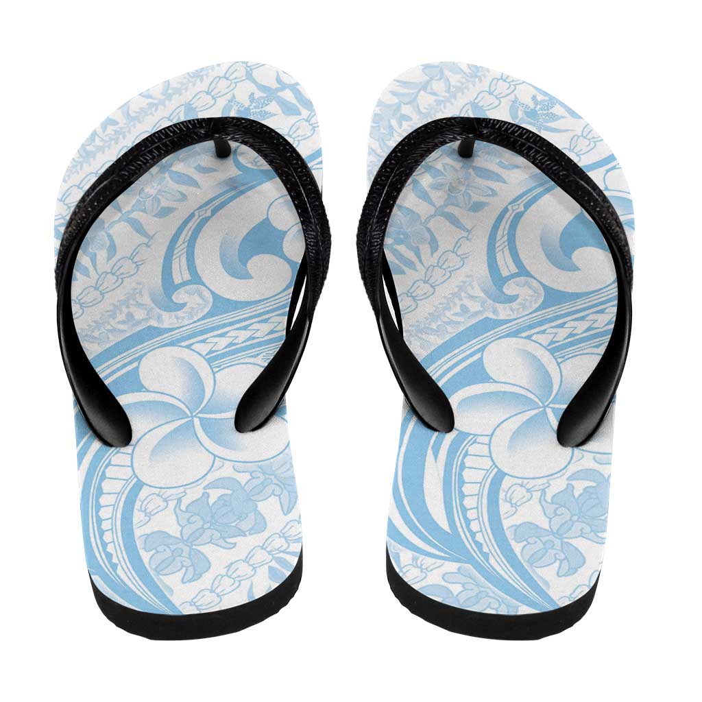 Hawaii Plumeria Lokelani Pikake Lei Flip Flops Uliuli Polynesian Tattoo LT9 - Polynesian Pride