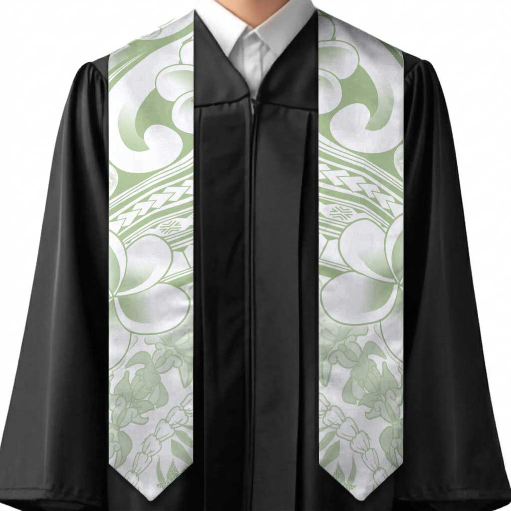 Hawaii Plumeria Lokelani Pikake Lei Graduation Stole Oma'oma'o Polynesian Tattoo