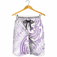 Hawaii Plumeria Lokelani Pikake Lei Shorts for Men Poni Polynesian Tattoo