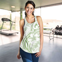 Hawaii Plumeria Lokelani Pikake Lei Women Racerback Tank Oma'oma'o Polynesian Tattoo LT9 - Polynesian Pride