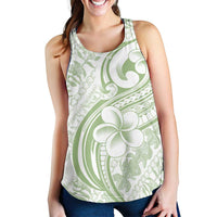 Hawaii Plumeria Lokelani Pikake Lei Women Racerback Tank Oma'oma'o Polynesian Tattoo LT9 - Polynesian Pride